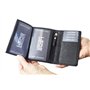 LEAS porte-cartes pour pièce d'identité, cuir véritable, noir Card-Collection''