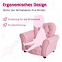 HOMCOM Canapé pour Enfants Fauteuil pour Enfants Princesse Minisofa pour Chambre d'enfant Canapé en Forme de cœur Rose L59 x l41