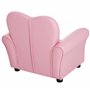 HOMCOM Canapé pour Enfants Fauteuil pour Enfants Princesse Minisofa pour Chambre d'enfant Canapé en Forme de cœur Rose L59 x l41