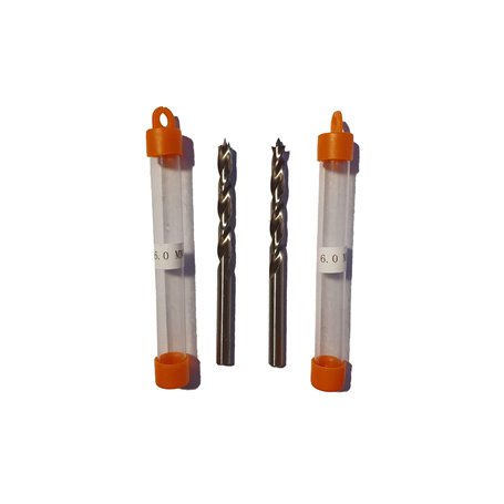 jjw-germany HSS-G Lot de 2 forets à bois hélicoïdaux de précision (D = 6 mm) avec pointe de centrage