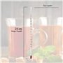 Lantelme Thermomètre à Thé en Verre 24 cm - Analogique pour Eau Jusqu'à 110 °C - Idéal pour Thé Vert, Fruits, Tisanes, Noir et A