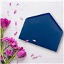 Lot de 100 enveloppes à lettre bleu foncé/bleu nuit - DIN long - 110 x 220 mm (11 x 22 cm) - Fermeture humide sans fenêtre - Idé