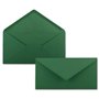 Lot de 25 enveloppes à lettre - Vert foncé - DIN long - 110 x 220 mm (11 x 22 cm) - Fermeture humide sans fenêtre - Idéal pour c