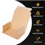 verpacking 100 x emballage livre 24,5 x 16,5 x 2 Ã 7 cm A5+ étui d'expédition fermeture adhésive, brun - BV 2 Carton d'expéditio