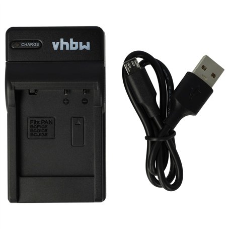 vhbw USB Chargeur de Batterie USB Compatible avec Panasonic Lumix DMC-TZ25