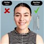 com-four® Kit Extracteur de Points Noirs – Ensemble de 5 Outils en Acier Inoxydable pour Le Nettoyage du Visage, Blackhead Remov