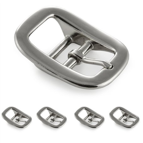 Ganzoo Lot de 4 boucles de ceinture en acier inoxydable - Pour homme et femme - Paracord 550 boucle en argent - Largeur maximale