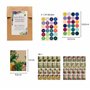 Magic Garden Seeds - Floraison - 40 sachets plats colorés en papier avec 8 designs différents - Sac cadeau - Petit/mini en papie