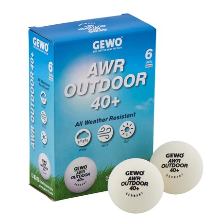 GEWO AWR Outdoor 40+ Balle de Tennis de Table d'extérieur