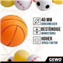 GEWO Sports-Mix Lot de 40 balles de Tennis de Table en Plastique au Design Sportif – 12 balles colorées de Haute qualité – Diffé