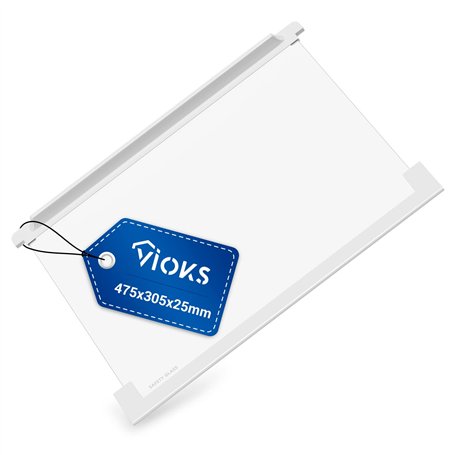 VIOKS Plateau en verre pour réfrigérateur AEG 225153106/3 475 x 305 mm - Étagères pour réfrigérateur AEG