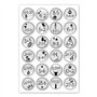 24 numéros de calendrier de l'Avent autocollants avec problèmes arithmétiques I rond Ø 4 cm I set d'autocollants bricolage I aut