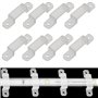 Trade-Shop Lot de 50 clips de fixation murale pour bande LED