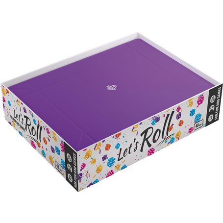 Asmodee - Gamegenic : Piste à dés magnétique Rectangulaire réversible Noir/Violet - Magnetic Dice Tray Rectangular Black/Purple