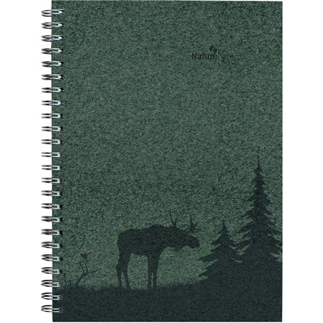 Agenda semainier Nature Line Pine 2023 - Agenda de poche A5-1 semaine sur 2 pages - Reliure à anneaux - 128 pages - Calendrier é