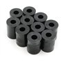 Design61 Lot de 10 entretoises rondes, L 25 mm x Ø 15/6 mm M6, ronds, polyéthylène haute densité