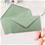 FarbenFroh - Lot de 100 enveloppes à lettre - Eucalyptus (vert) - DIN long - 110 x 220 mm (11 x 22 cm) - Fermeture humide sans f