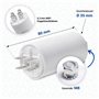 VIOKS Condensateur moteur 450 V 9 µF - Condensateur CBB60 avec connecteurs AMP 6,3 mm et vis de fixation M8 et condensateur de d