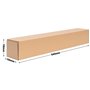 verpacking 5 tubes carton carrés 64 x 11 x 11 cm