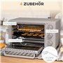 HOMCOM Mini four à pizza de 21 l, miniofen inkl. Backblech, Grillrost und Krümmelblech, 1400W Tischbackofen mit 1h Timer, Ofenro
