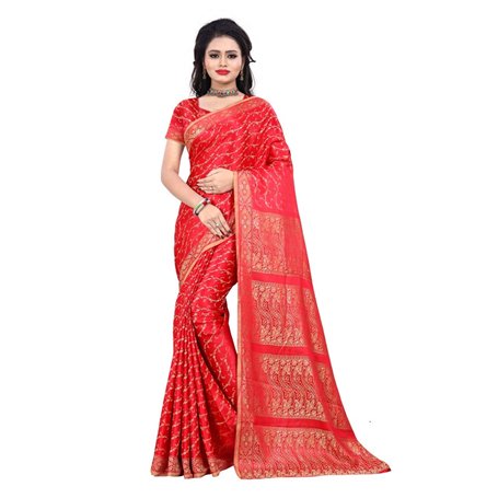 Trendofindia Rouge très Joli Saree/Sari dans Bollywood CA103