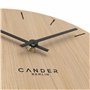 Cander Berlin MNU 2730 E Horloge murale en bois 28 cm silencieuse moderne placage chêne vintage sans bruit de tic-tac pour salon