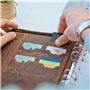 ALMADIH organiseur format A5 en cuir + calendrier 2025 + bloc-notes inclus, marron deluxe – Portefolio Porte documents Agenda pe