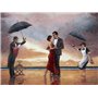 VON LILIENFELD® Parapluie Automatique Femme Homme Art Theo Michael: Hommage to the Singing Butler