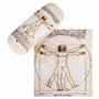 VON LILIENFELD Étui Lunettes Léonard de Vinci : L'homme de Vitruve Chiffon de Nettoyage Boîte Robuste Cadeau Étui Lunettes de So