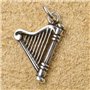 Harpe Argent 925 Pendentif, bijoux collier pendentif longueur avec œillet : 2,5 cm