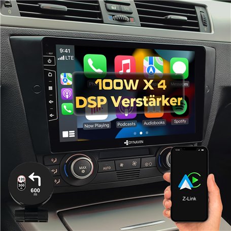 DYNAVIN Android Autoradio GPS pour BMW Série 3 E90 E91 E92 E93 sans I-Drive; 9" OEM Radio avec Wireless CarPlay et Android Auto