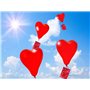 Edition Colibri Lot de 55 cartes postales élégantes pour lâcher de ballons de mariage/ballons avec cœur rouge – Respectueux de l