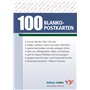 Edition Colibri Lot de 100 cartes postales vierges à personnaliser et à imprimer - Papier blanc de 250 g - Convient pour les imp