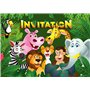 Edition Colibri (10968 FR Lot de 10 Cartes d‘invitation ANIMAUX DE ZOO en Français pour un anniversaire d‘enfant ou pour une par