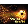 Edition Colibri (10717 FR Lot de 10 Cartes d‘invitation en Français pour un anniversaire d‘enfant ou pour une partie de Football