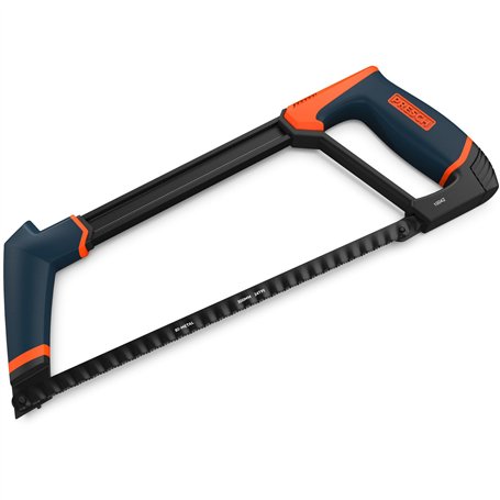 Presch Scie à métaux 300mm - Angles à 45° et 90°- Scie métal à lame HSS bi-métal interchangeable - Scie à main professionnelle -