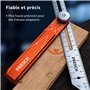 Presch Fausse Équerre incl. règle supplémentaire - 190mm & 270mm - Transfert d'angle précis - Règle avec fonction de trusquin fr
