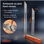Presch Fausse Équerre incl. règle supplémentaire - 190mm & 270mm - Transfert d'angle précis - Règle avec fonction de trusquin fr