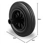 Roue de rechange pour poubelles à deux roues - 200 mm