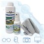 Pandacleaner - Kit de recharge de 500 ml de nettoyant pour lunettes - 2 x 250 ml - Avec chiffon de nettoyage pour lunettes - San