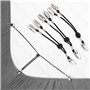 SCHEFFLER-Home Tendeurs élastiques/Set de 4 / Tendeurs draps housses réglables en noir avec clips métalliques et élastique rond 