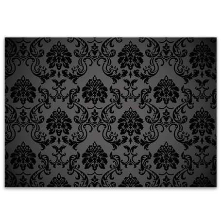 younikat 100 Sets de Table avec Ornement Noir | DIN A3 Rectangle I sous-Mains napperon Papier décoration Modern Usage Unique | M