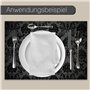 younikat 100 Sets de Table avec Ornement Noir | DIN A3 Rectangle I sous-Mains napperon Papier décoration Modern Usage Unique | M