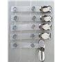 Lot de 5 clips de fixation pour badges pivotants résistants – porte-badge pour cartes de crédit (renforcé en tissu)