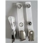 Lot de 5 clips de fixation pour badges pivotants résistants – porte-badge pour cartes de crédit (renforcé en tissu)