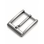 Cartvelli Boucle de ceinture de qualité supérieure pour homme - Largeur : 40 mm - Argent brillant - Boucle de ceinture pour cein