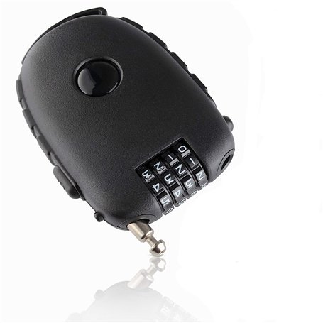 SAFELOCKS Cadenas à combinaison numérique haut de gamme – avec câble de 90 cm – code individuel – super léger et compact – idéal