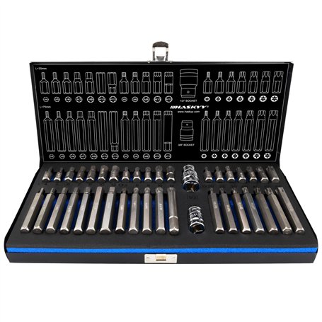 XZN - Lot de 40 douilles hexagonales - Torx à dents multiples - Torx : T20