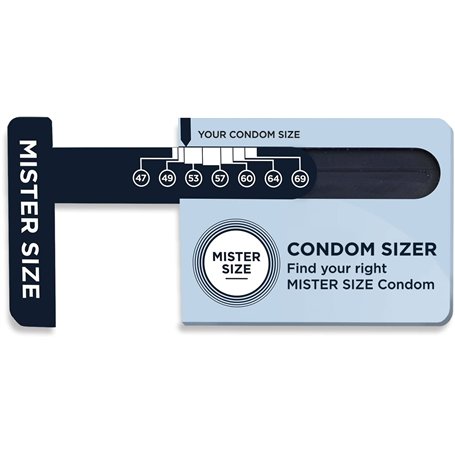 MISTER SIZE Condom Sizer anglais - Déterminez maintenant votre taille de préservatif