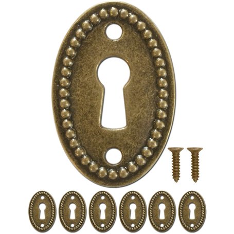 FUXXER Lot de 6 plaques de clé antique